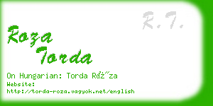 roza torda business card